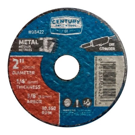 Century Drill & Tool Century Drill 0 Grinding Wheel 3Pak 2" x 3/8" Aluminum Oxide 8422